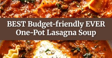 BEST Budget-friendly EVER One-Pot Lasagna Soup Recipe