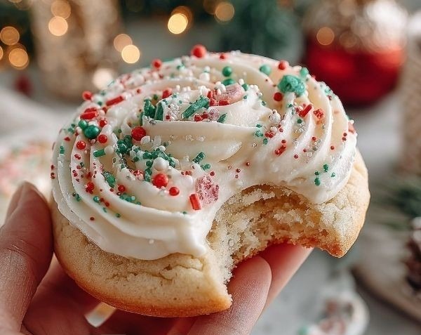 Easy Crumbl Christmas Sugar Cookie Recipe