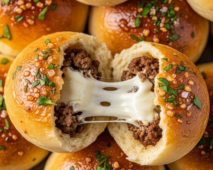 Quick Garlic Parmesan Cheeseburger Bites overview