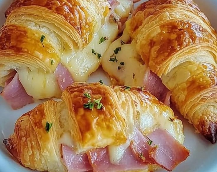 Easy Baked Ham and Cheese Croissant Breakfast Recipes overview